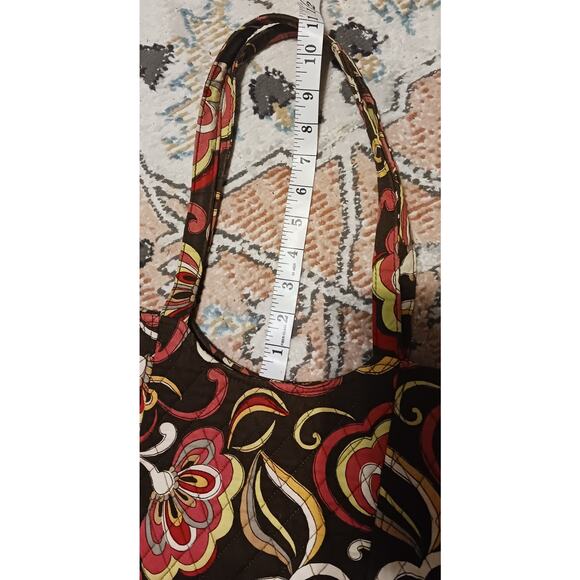 Vera Bradley Pucini Curvy XL Tote Bag Brown, Red, Yellow, White Retired Pattern - Picture 5 of 6